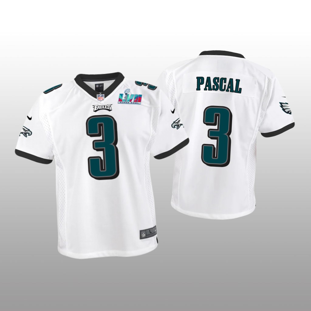 Philadelphia Eagles Zach Pascal White Game Jersey Super Bowl LVII - Youth