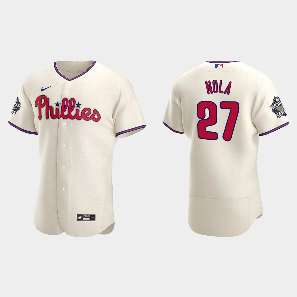 Philadelphia Phillies Aaron Nola 2022 World Series Cream Jersey