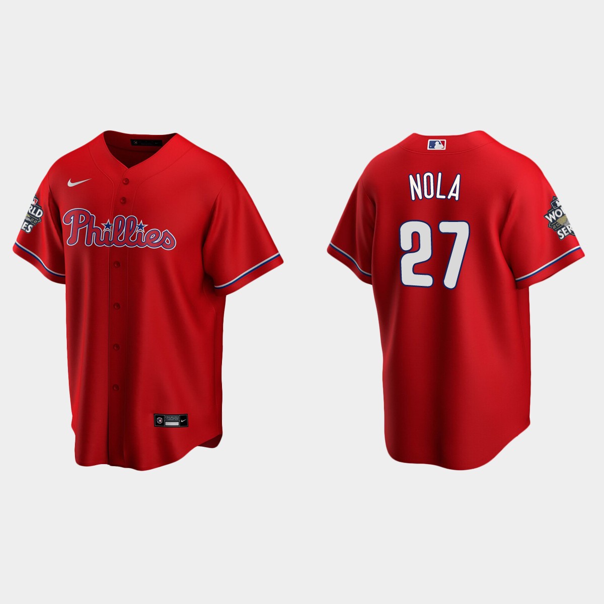 Philadelphia Phillies Aaron Nola 2022 World Series Red Jersey