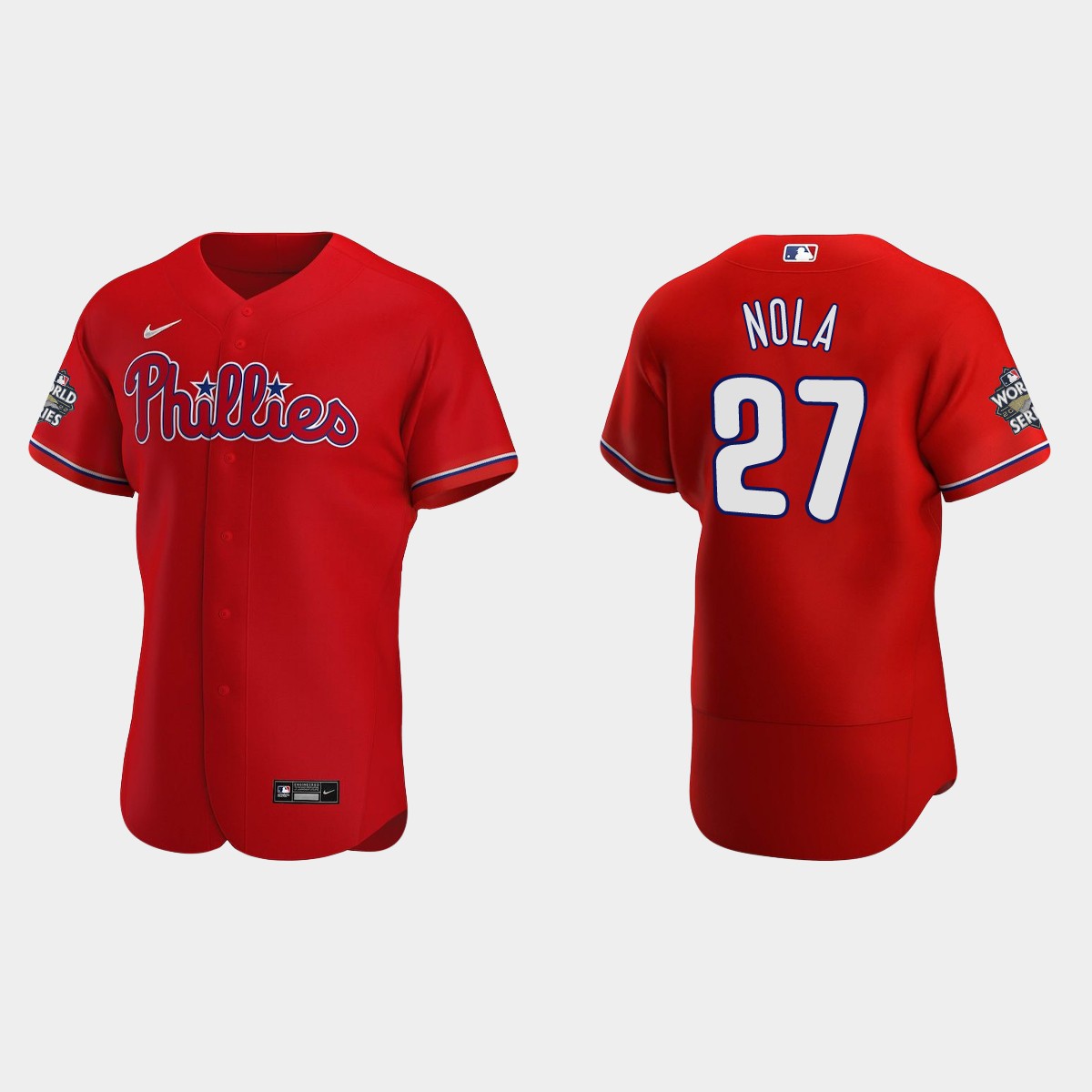 Philadelphia Phillies Aaron Nola 2022 World Series Red Jersey