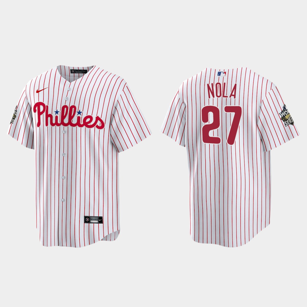 Philadelphia Phillies Aaron Nola 2022 World Series White Jersey