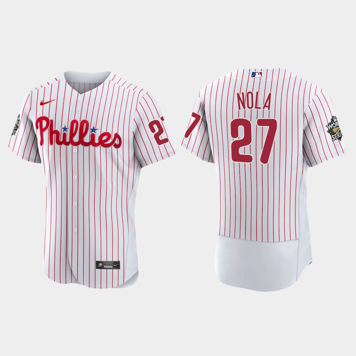 Philadelphia Phillies Aaron Nola 2022 World Series White Jersey