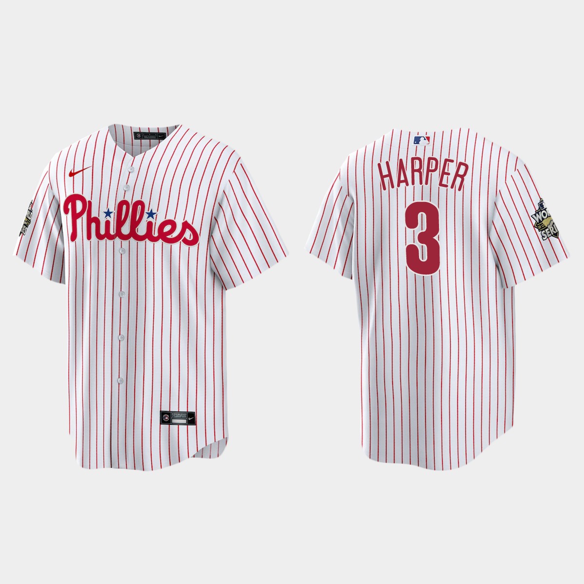 Philadelphia Phillies Bryce Harper 2022 World Series White Jersey