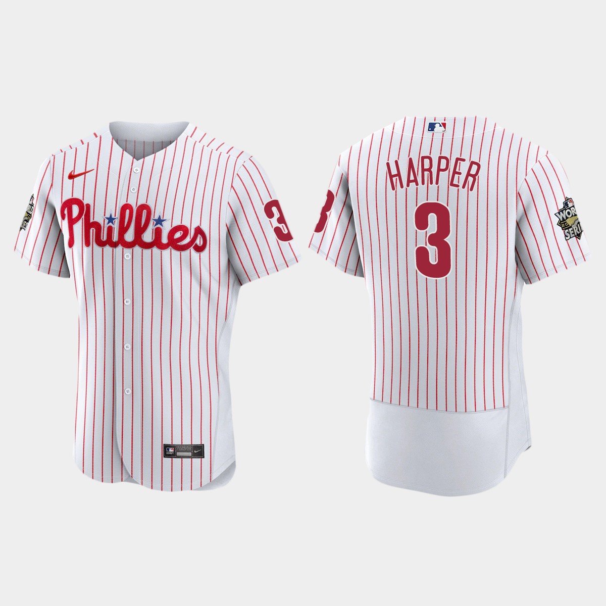 Philadelphia Phillies Bryce Harper 2022 World Series White Jersey