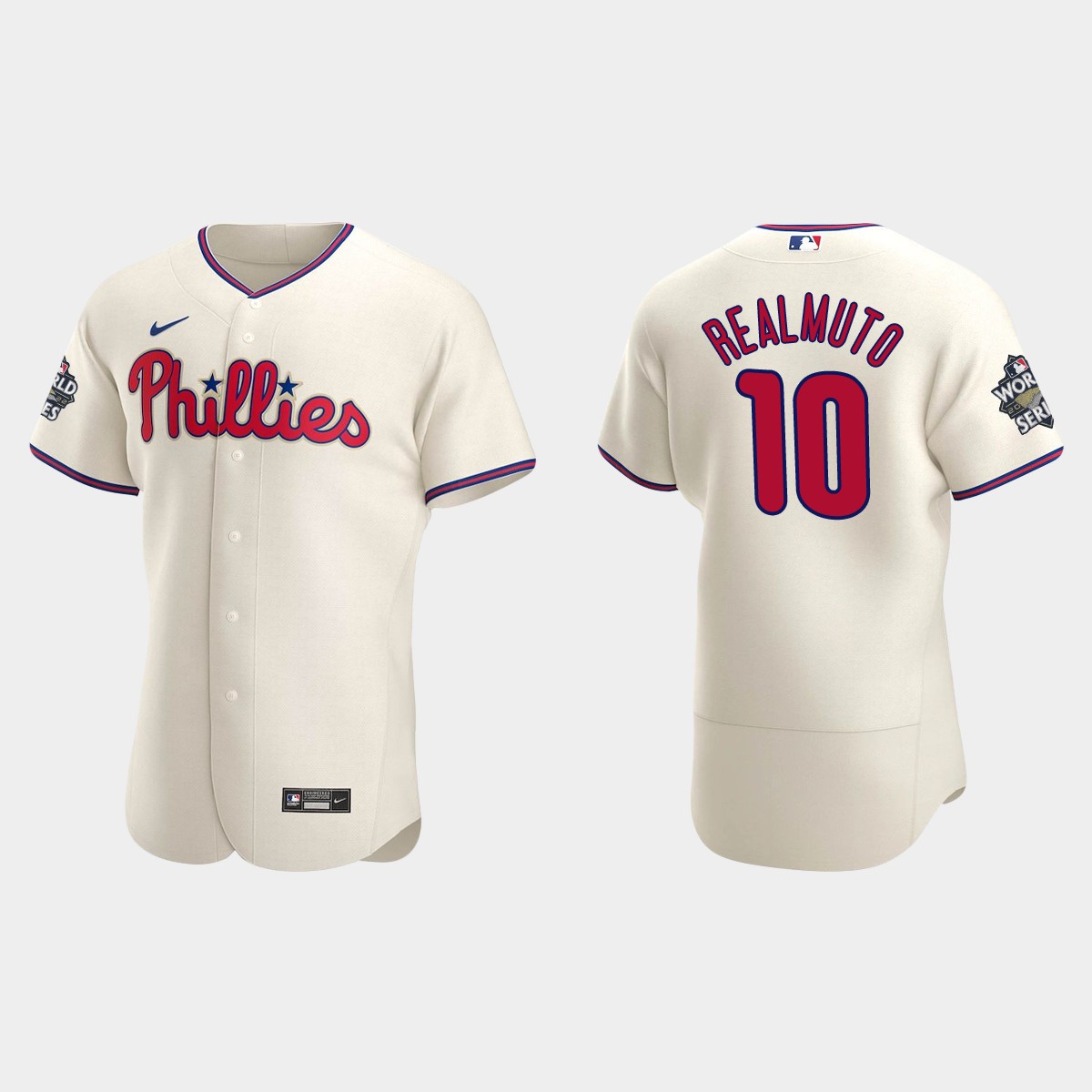 Philadelphia Phillies J.T. Realmuto 2022 World Series Cream Jersey