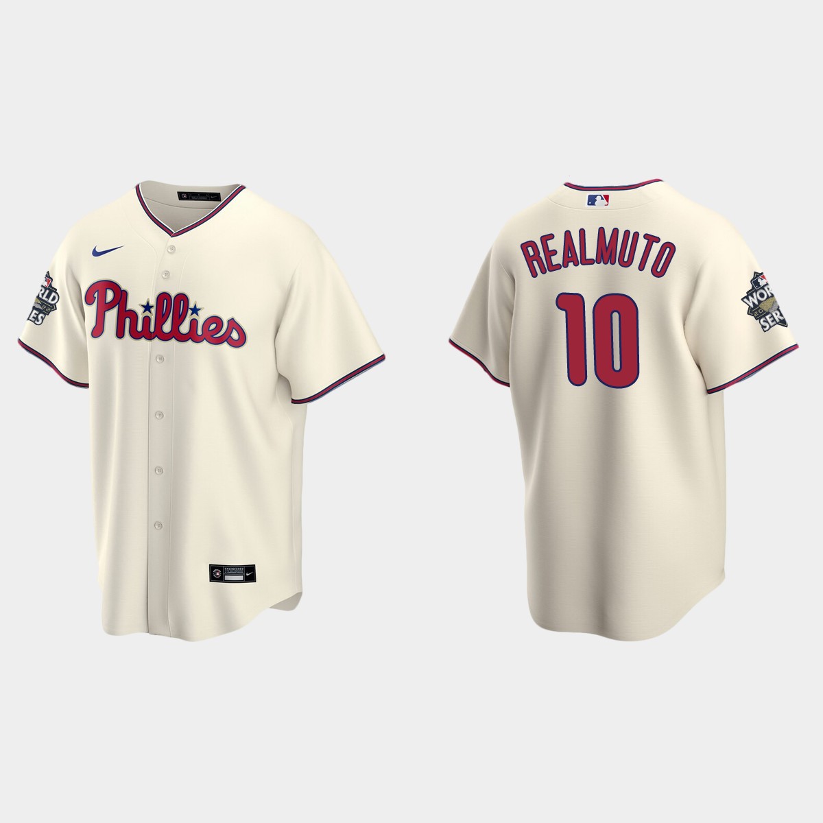 Philadelphia Phillies J.T. Realmuto 2022 World Series Cream Jersey