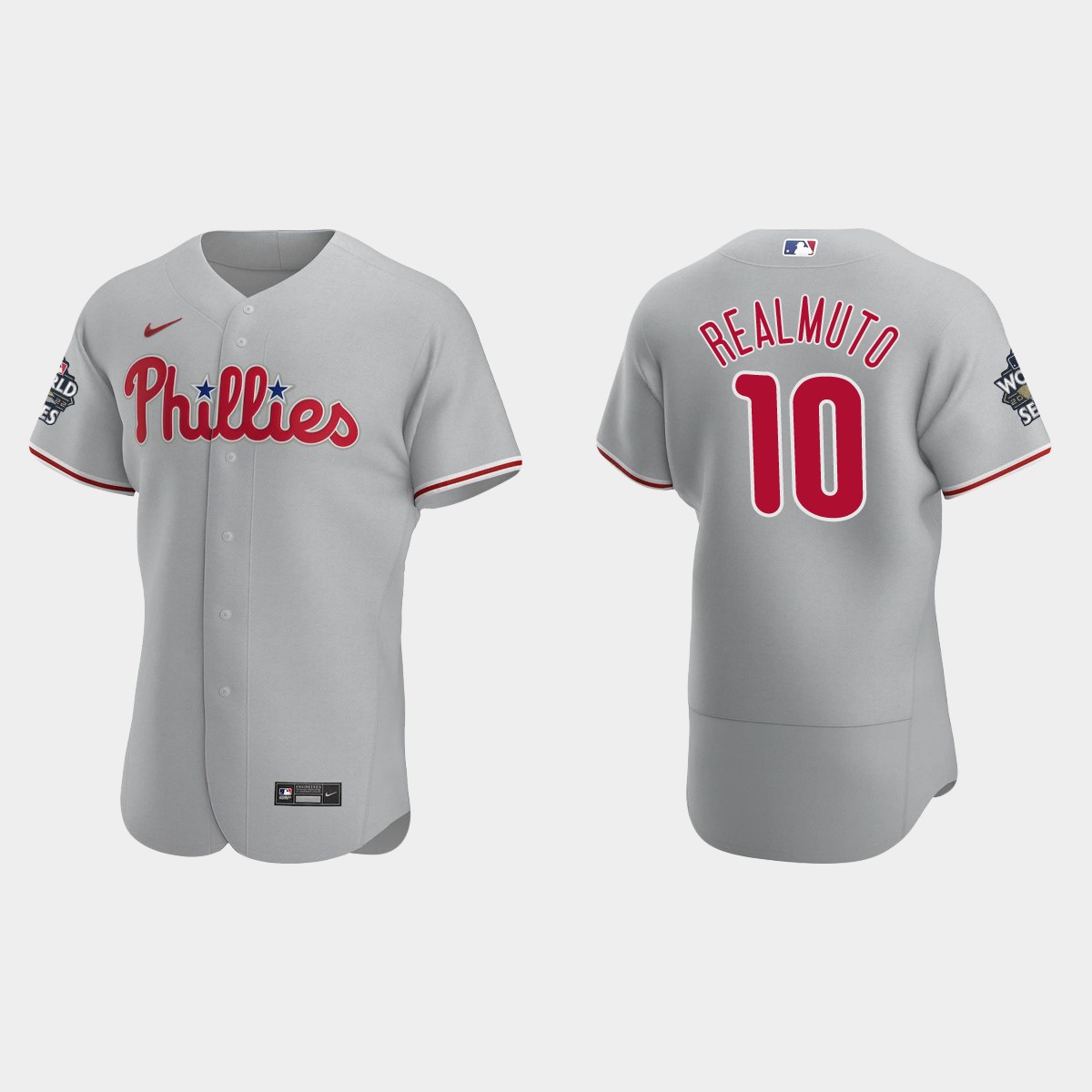 Philadelphia Phillies J.T. Realmuto 2022 World Series Gray Jersey