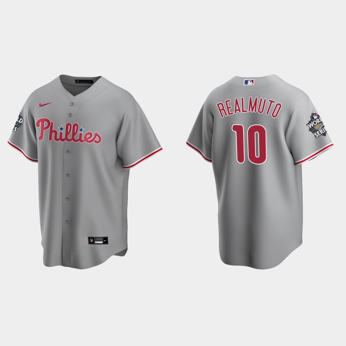 Philadelphia Phillies J.T. Realmuto 2022 World Series Gray Jersey