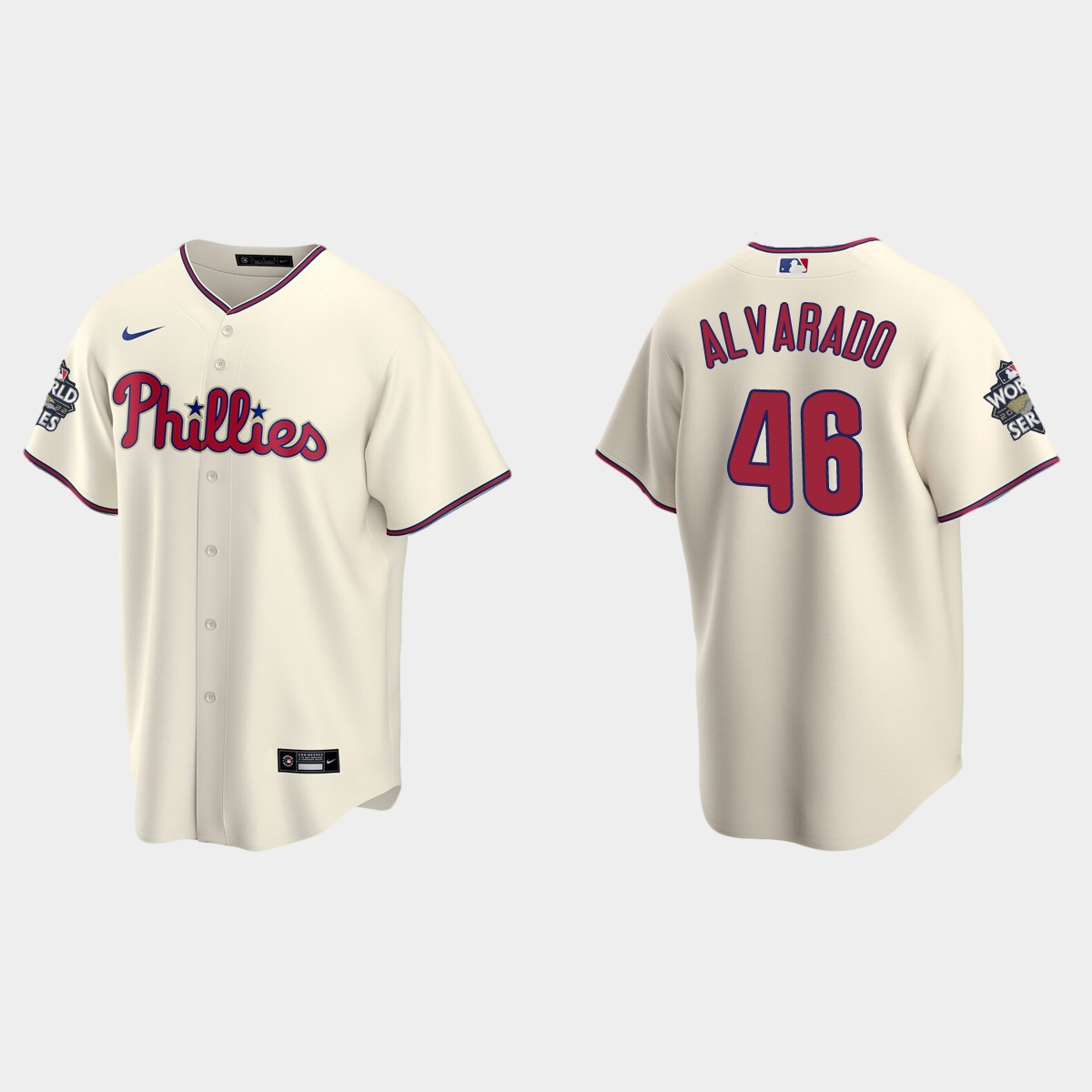 Philadelphia Phillies Jose Alvarado 2022 World Series Cream Jersey