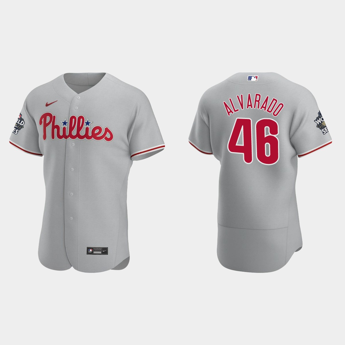 Philadelphia Phillies Jose Alvarado 2022 World Series Gray Jersey