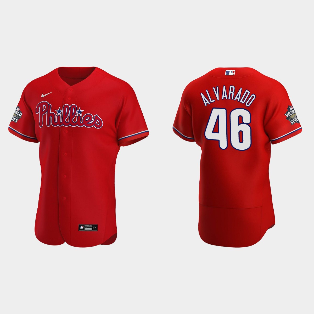 Philadelphia Phillies Jose Alvarado 2022 World Series Red Jersey