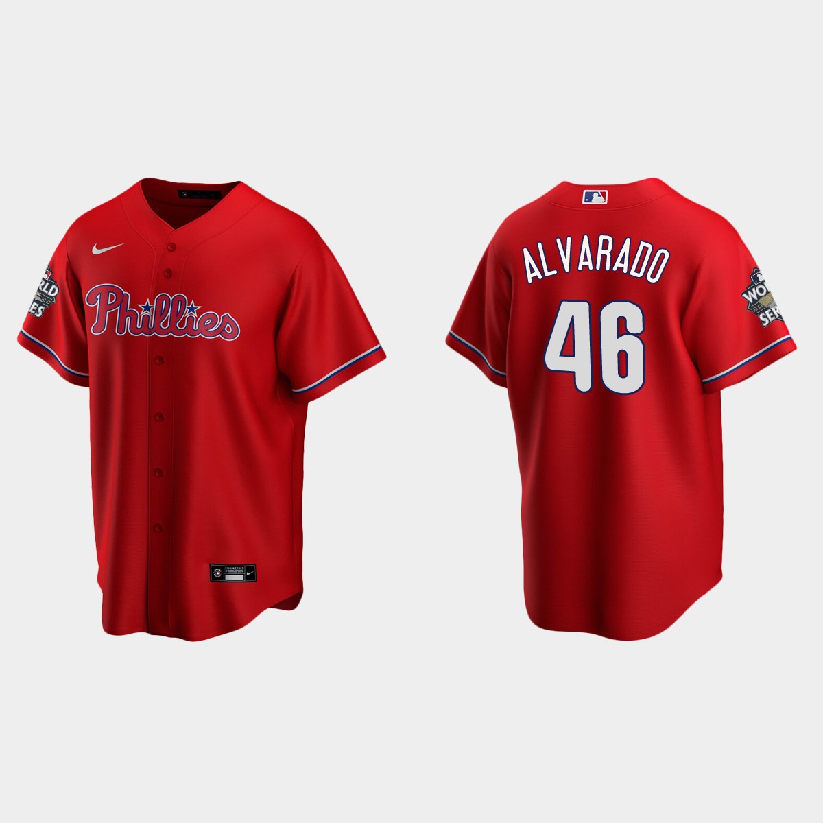 Philadelphia Phillies Jose Alvarado 2022 World Series Red Jersey