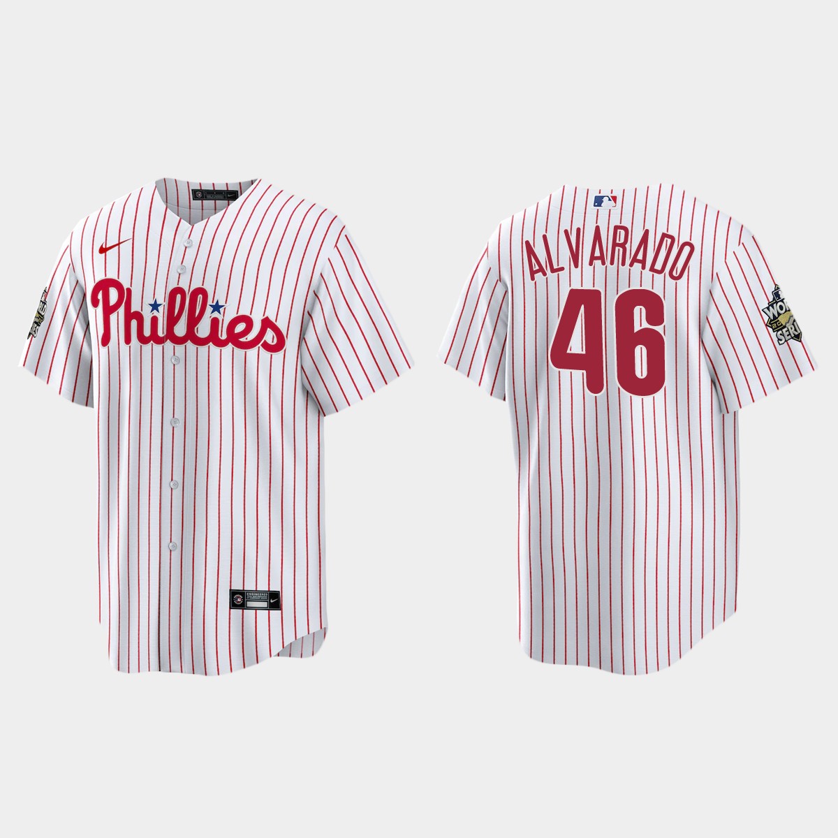 Philadelphia Phillies Jose Alvarado 2022 World Series White Jersey