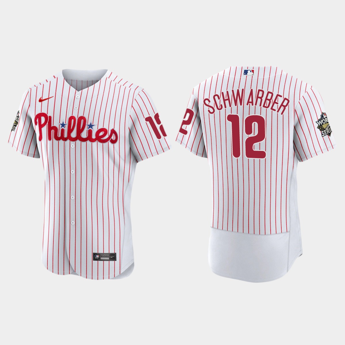 Philadelphia Phillies Kyle Schwarber 2022 World Series White Jersey