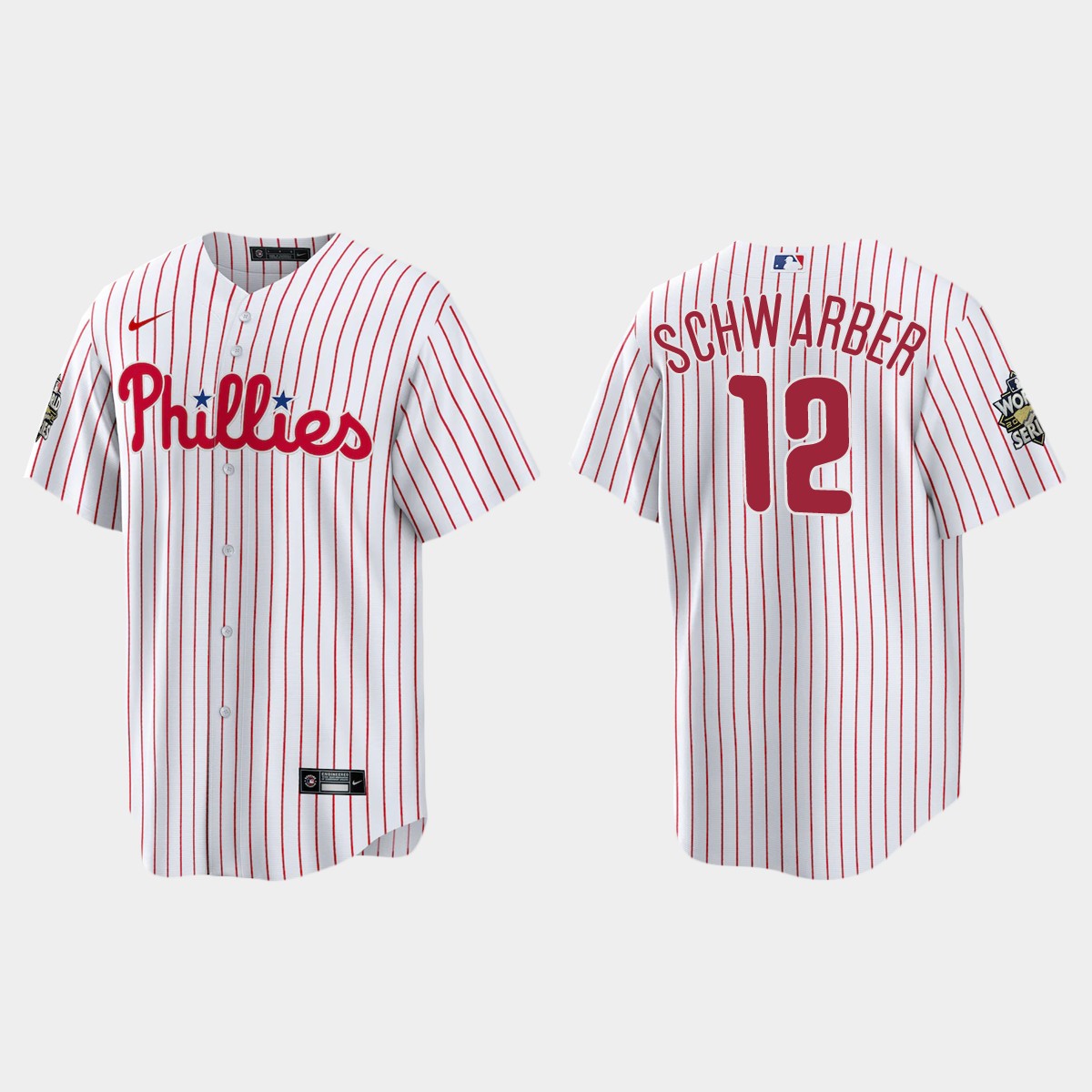 Philadelphia Phillies Kyle Schwarber 2022 World Series White Jersey