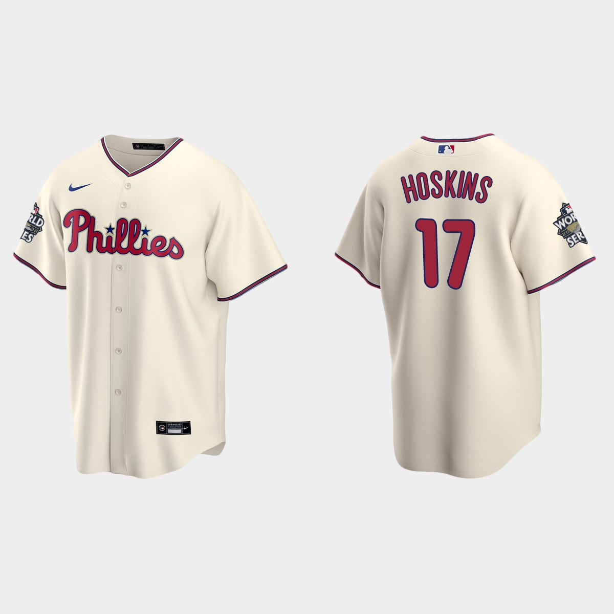 Philadelphia Phillies Rhys Hoskins 2022 World Series Cream Jersey