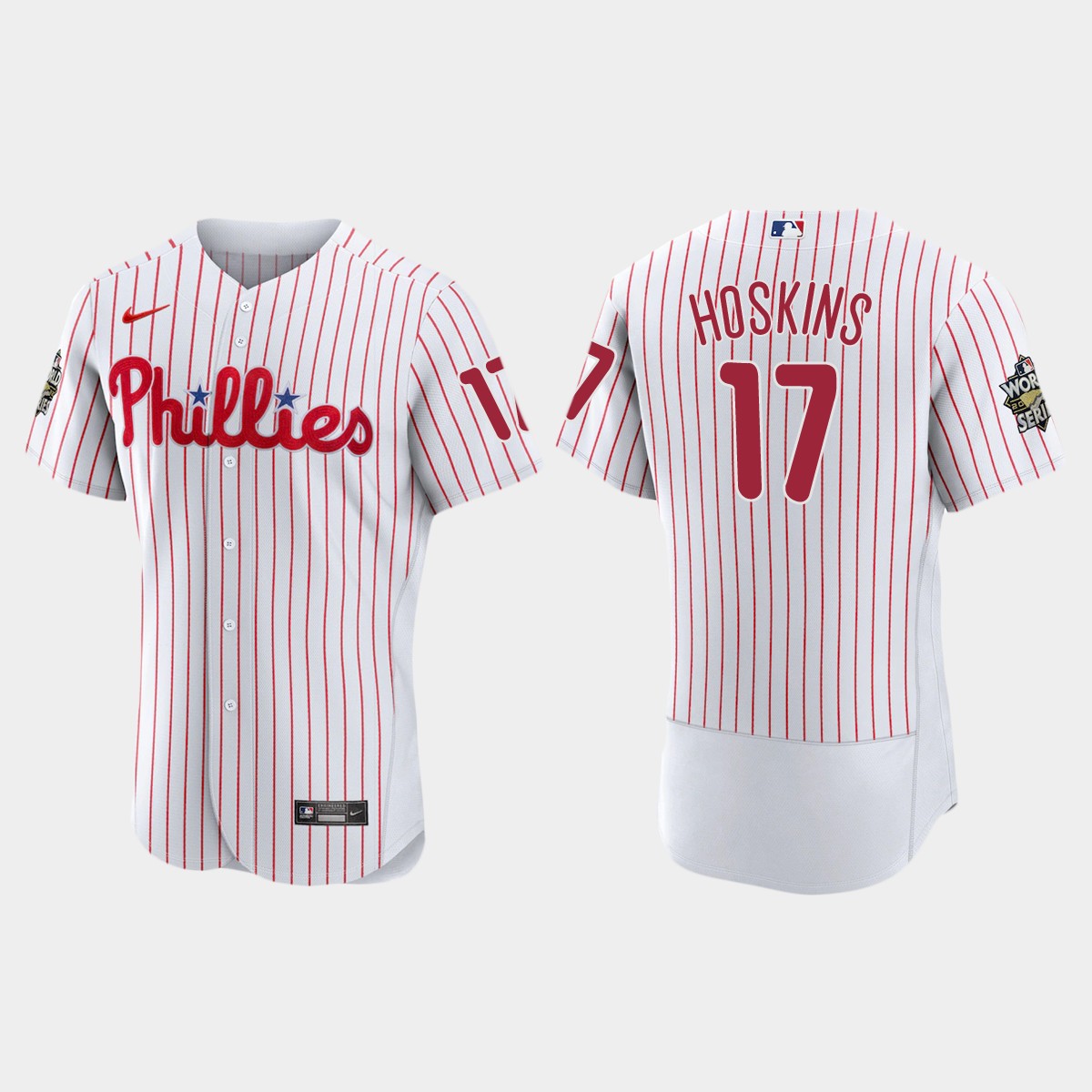 Philadelphia Phillies Rhys Hoskins 2022 World Series White Jersey