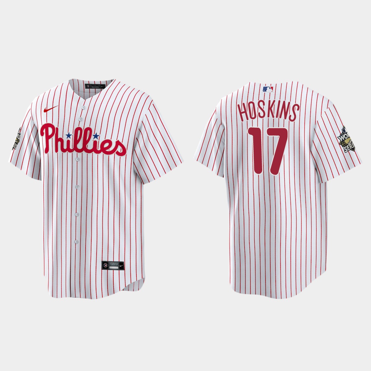 Philadelphia Phillies Rhys Hoskins 2022 World Series White Jersey