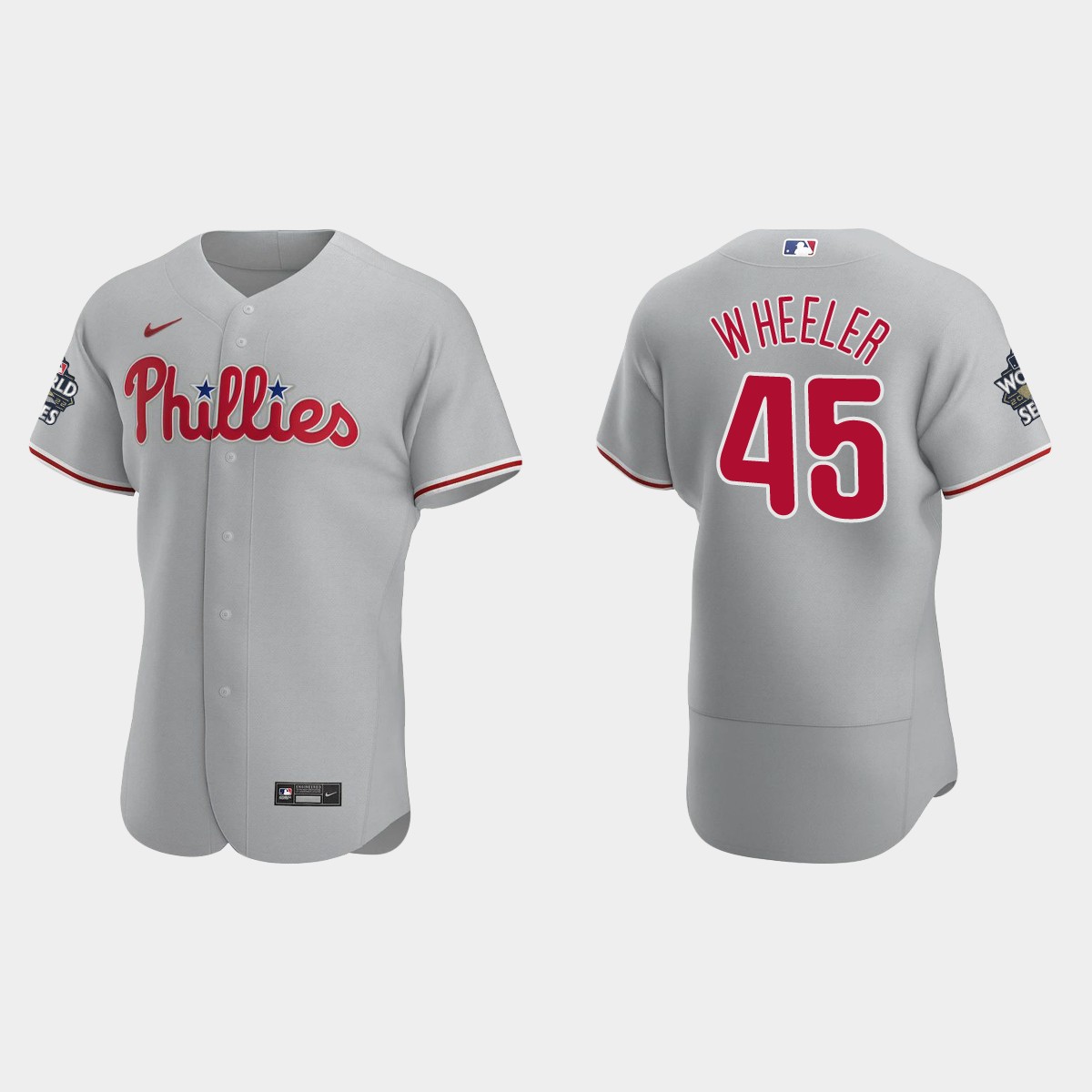 Philadelphia Phillies Zack Wheeler 2022 World Series Gray Jersey