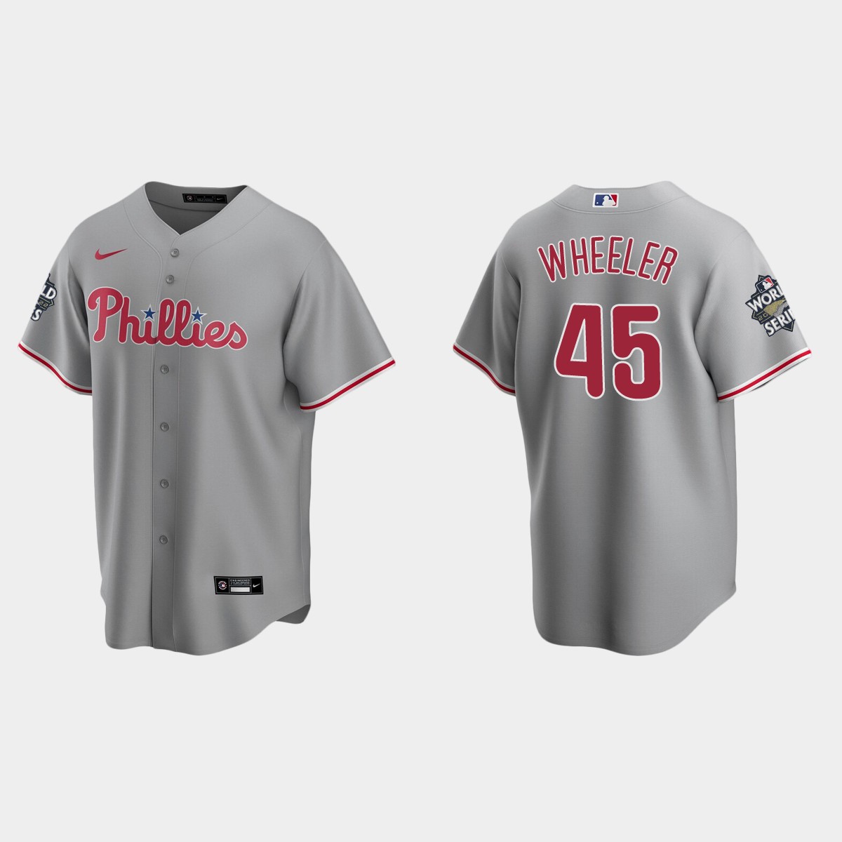 Philadelphia Phillies Zack Wheeler 2022 World Series Gray Jersey