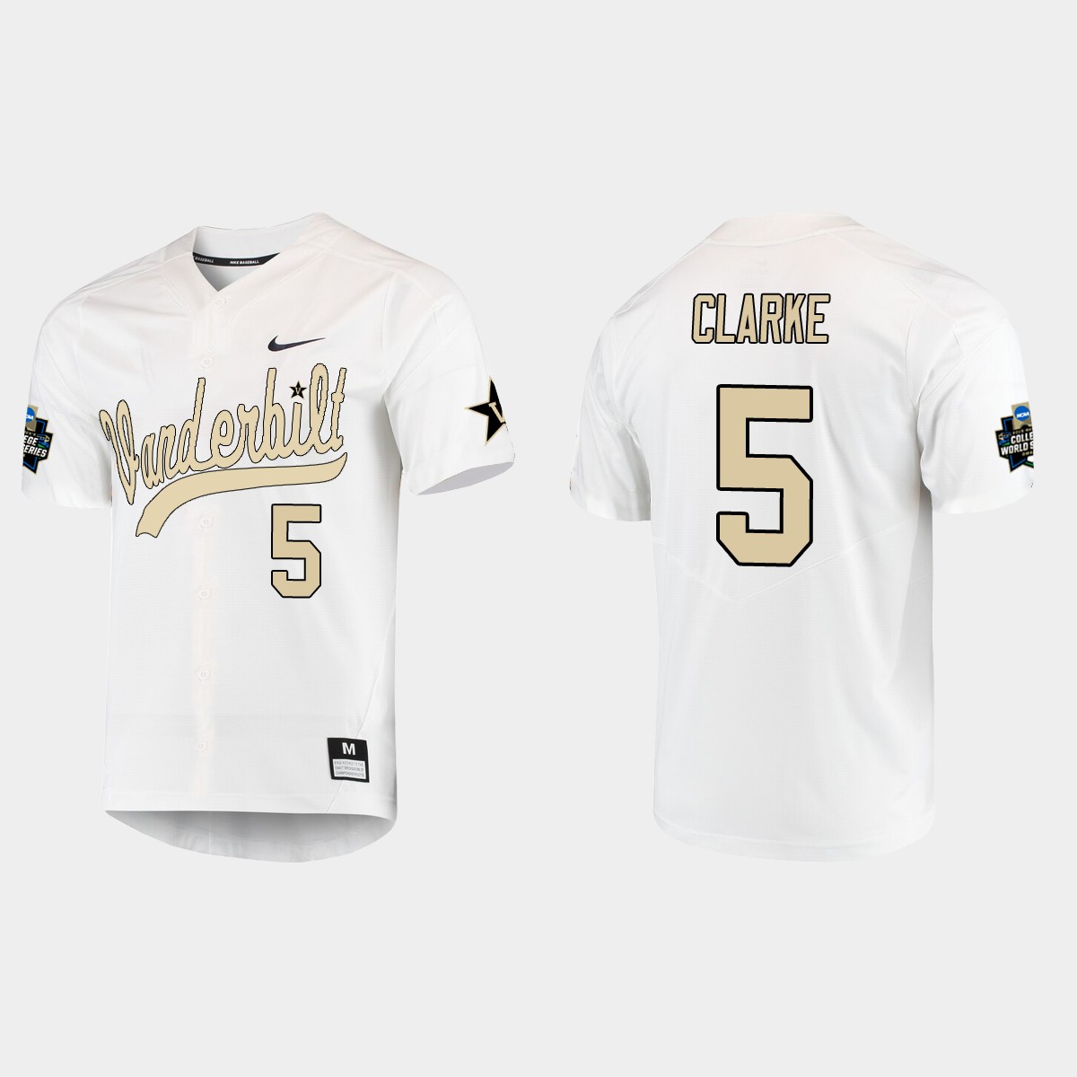 Philip Clarke Vanderbilt Commodores College World Series  Jersey - White