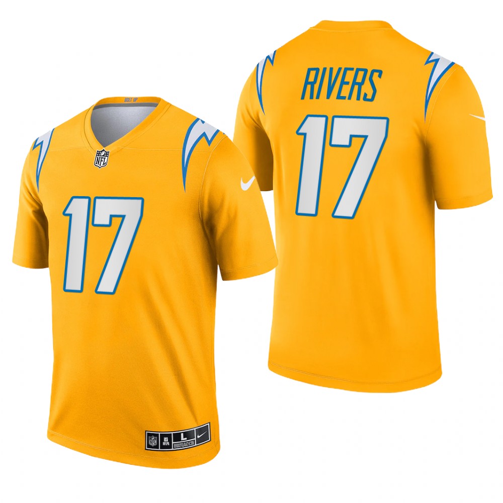 Philip Rivers Los Angeles Chargers Gold Jersey Inverted Legend - Men's