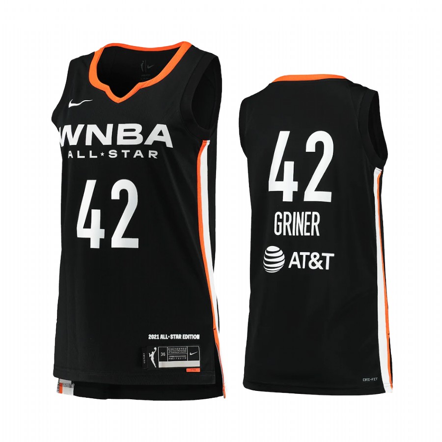 Phoenix Mercury Brittney Griner 2021 WNBA All-Star Game Victory Women Black #42 Jersey
