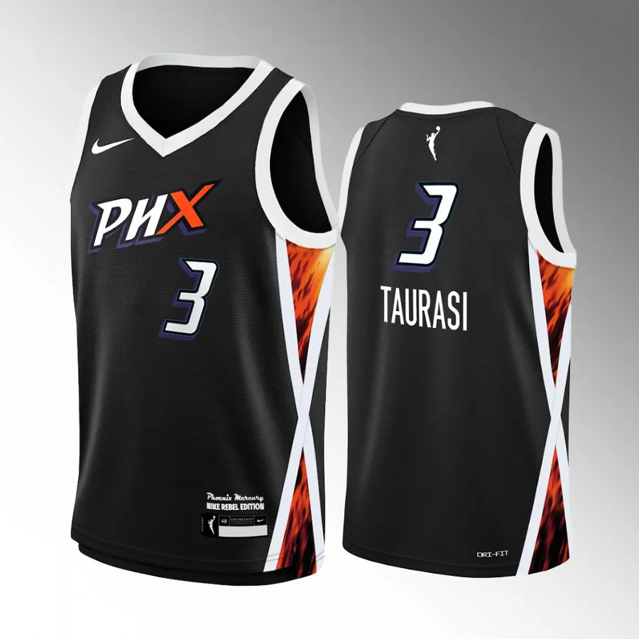 Phoenix Mercury Diana Taurasi 2022 Rebel Edition #3 Jersey WNBA Victory Player Youth Black