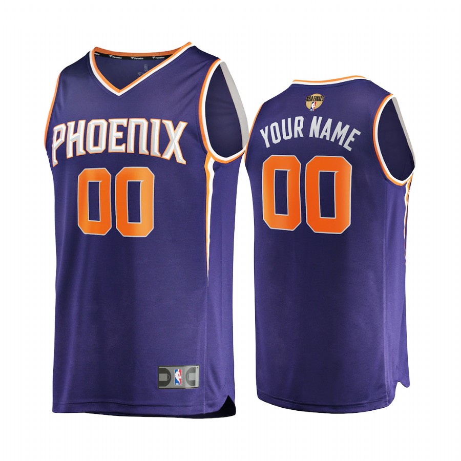Phoenix Suns #00 Custom 2021 NBA Finals Bound Purple Jersey
