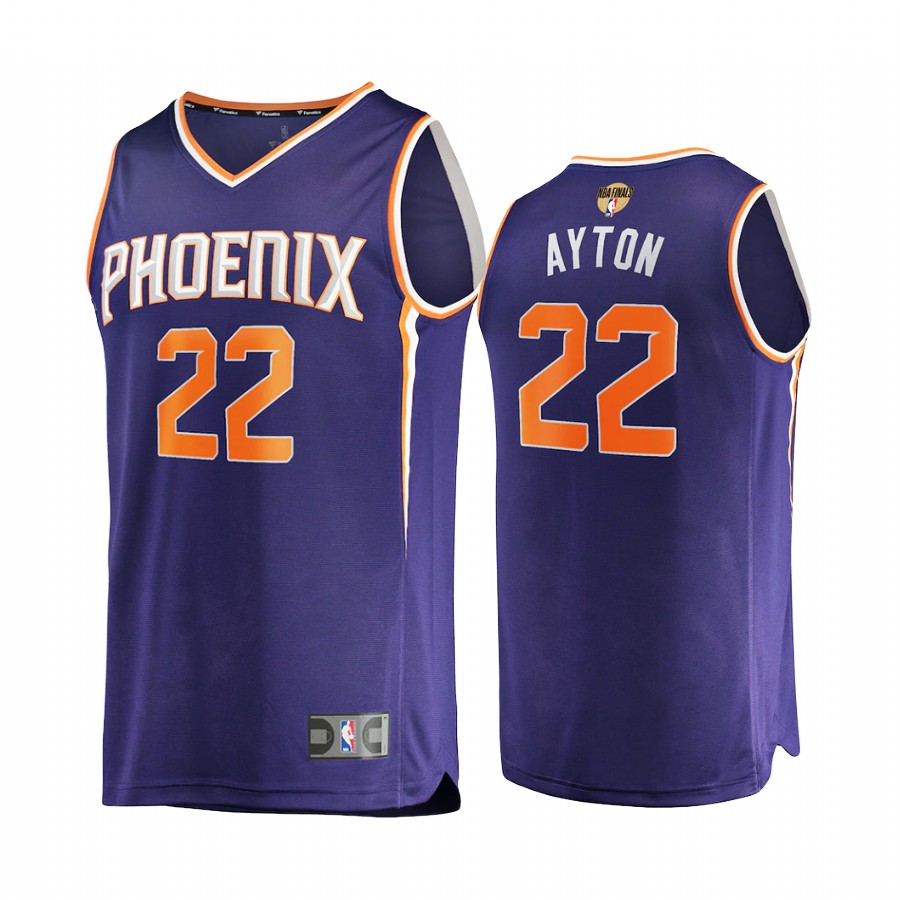 Phoenix Suns #22 Deandre Ayton 2021 NBA Finals Bound Purple Jersey