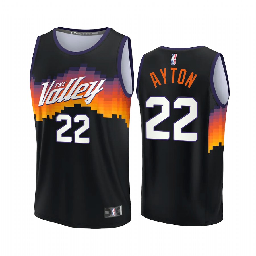 Phoenix Suns #22 Deandre Ayton Jersey 2021-22 NBA75th City Edition Black