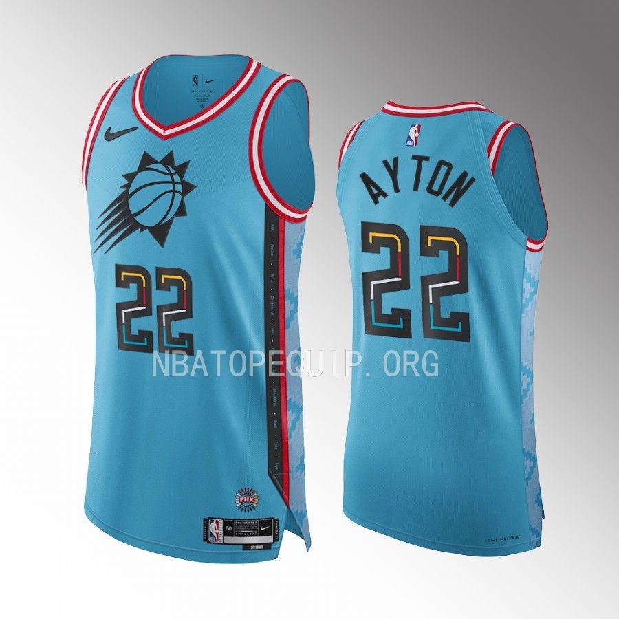 Phoenix Suns #22 Deandre Ayton Turquoise Jersey 2022-23 City Edition