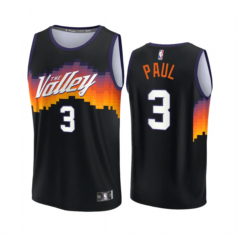 Phoenix Suns #3 Chris Paul Jersey 2021-22 NBA75th City Edition Black