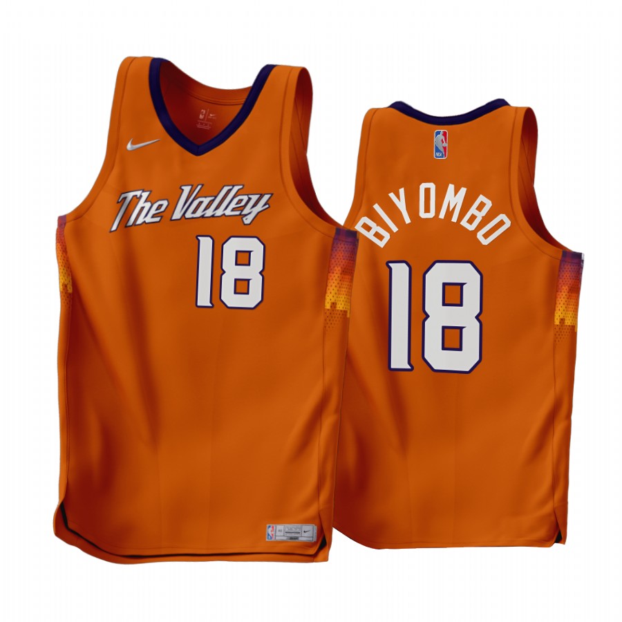 Phoenix Suns Bismack Biyombo 2022-23 Earned Edition Orange #18 Jersey