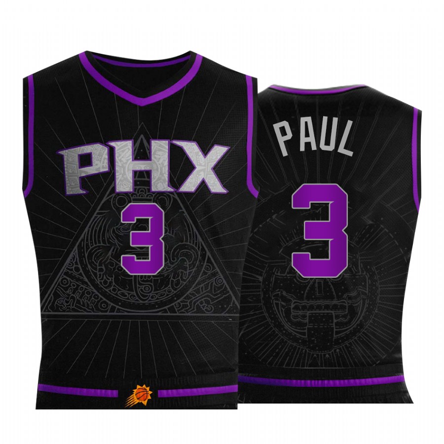 Phoenix Suns Chris Paul 2021-22 Black Mexican Aztec Jersey Honor the Valley