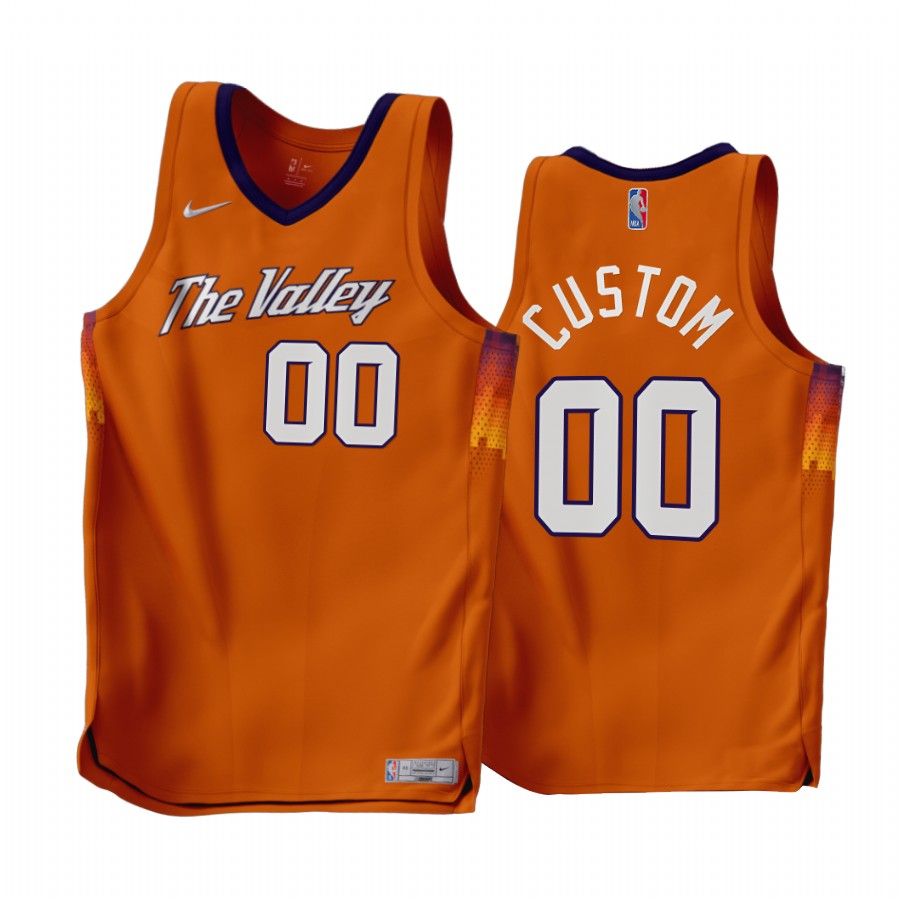 Phoenix Suns Custom 2022-23 Earned Edition Orange #00 Jersey