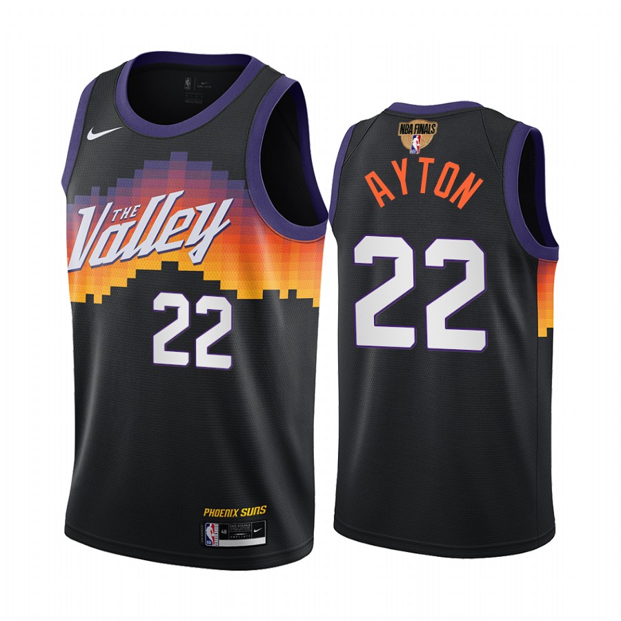 Phoenix Suns Deandre Ayton #22 Black 2021 NBA Playoffs Jersey