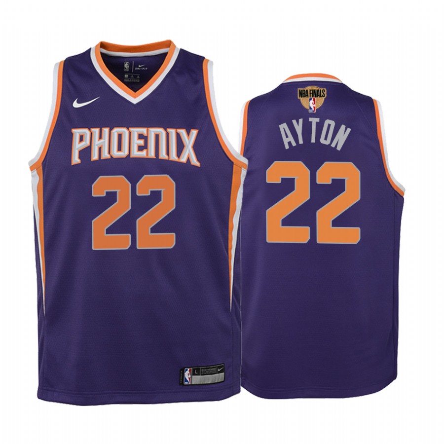 Phoenix Suns Deandre Ayton 2021 NBA Finals Purple Youth Jersey Icon Edition #22