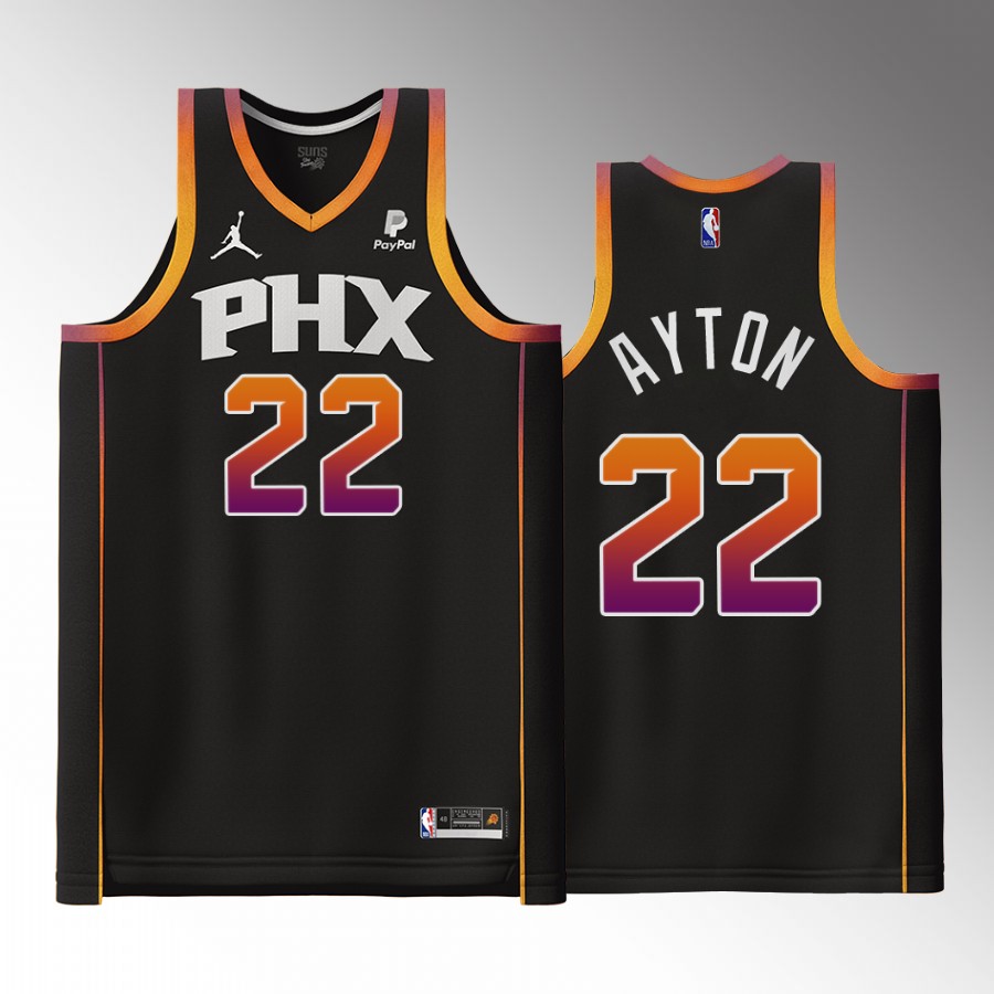 Phoenix Suns Deandre Ayton 2022-23 Statement Edition Black #22 Jersey