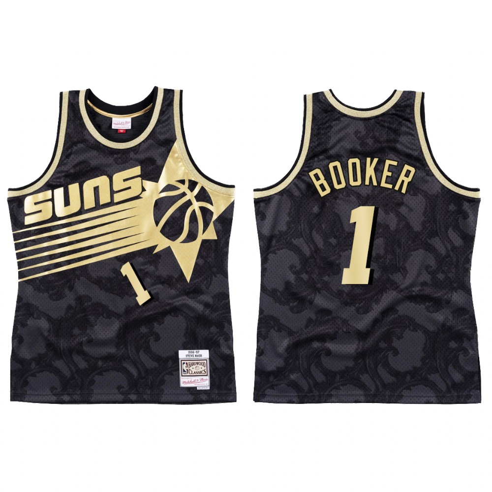 Phoenix Suns Devin Booker #1 HWC Jersey Men's Black Toile