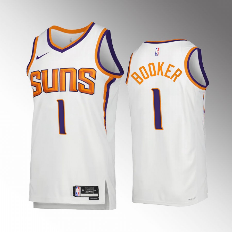 Phoenix Suns Devin Booker 2022-23 Association Edition White #1 Jersey Swingman