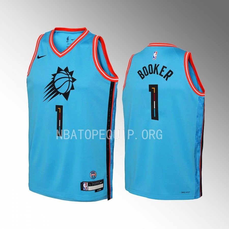 Phoenix Suns Devin Booker City Edition Turquoise Youth Jersey Swingman #1