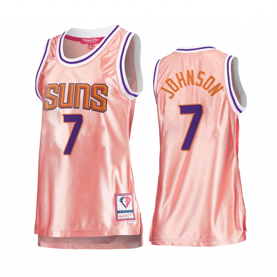 Phoenix Suns Kevin Johnson Rose Gold Pink 75th Anniversary Women's Jersey #7
