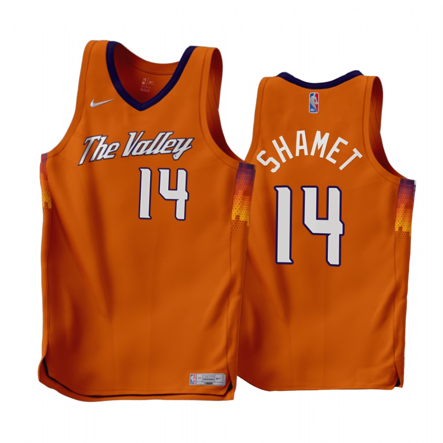 Phoenix Suns Landry Shamet 2022-23 Earned Edition Orange #14 Jersey