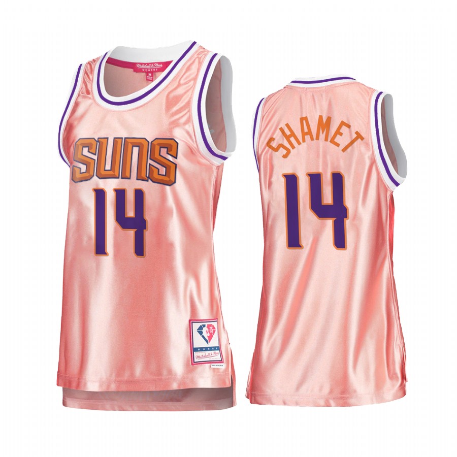 Phoenix Suns Landry Shamet Rose Gold Pink 75th Anniversary Women's Jersey #14