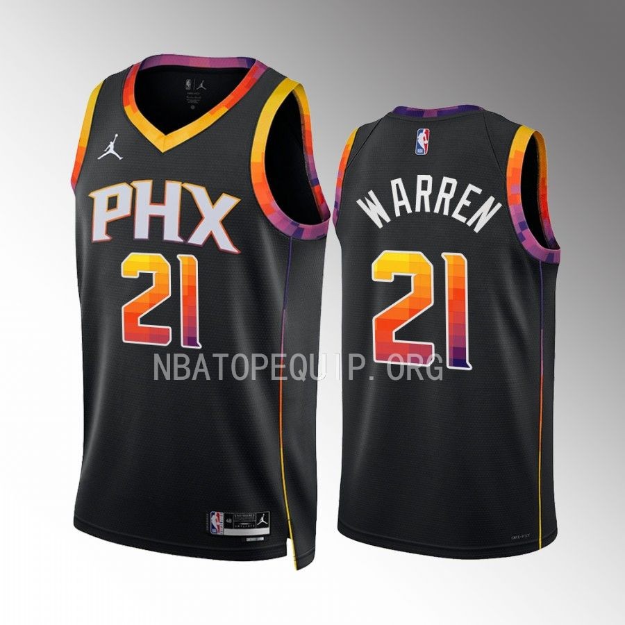 Phoenix Suns T.J. Warren #21 Black Statement Edition Jersey 2022-23 Swingman