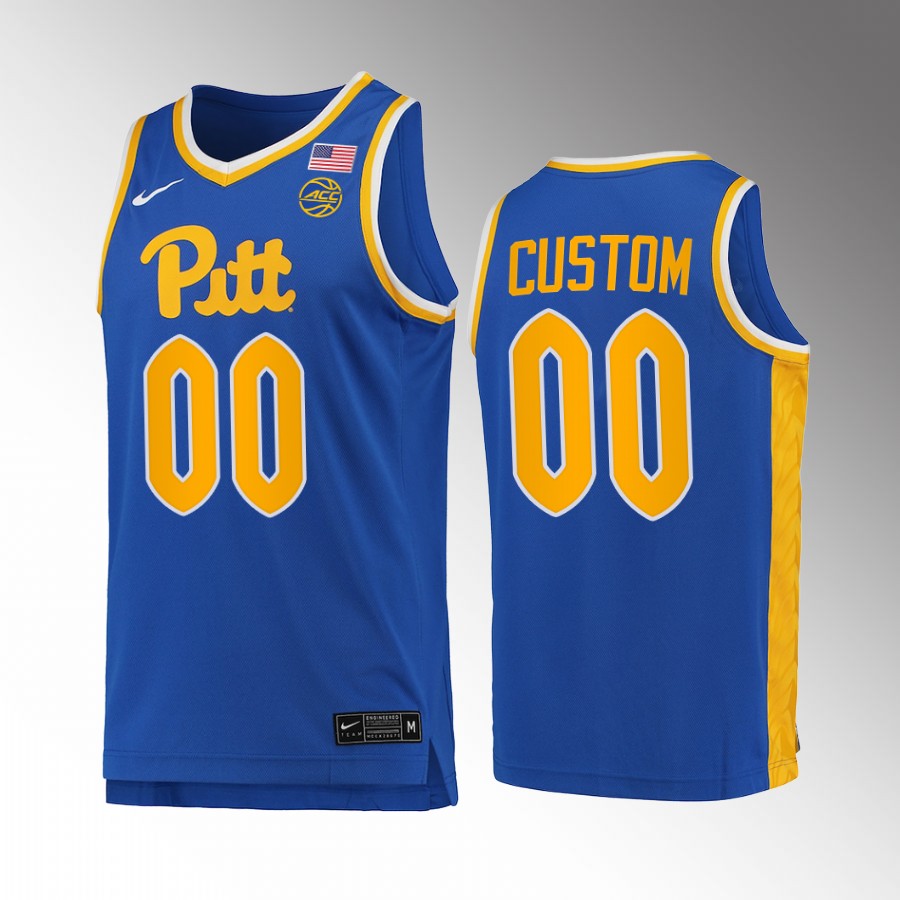 Pitt Panthers Custom Jersey 2022-23 College  Royal  Uniform