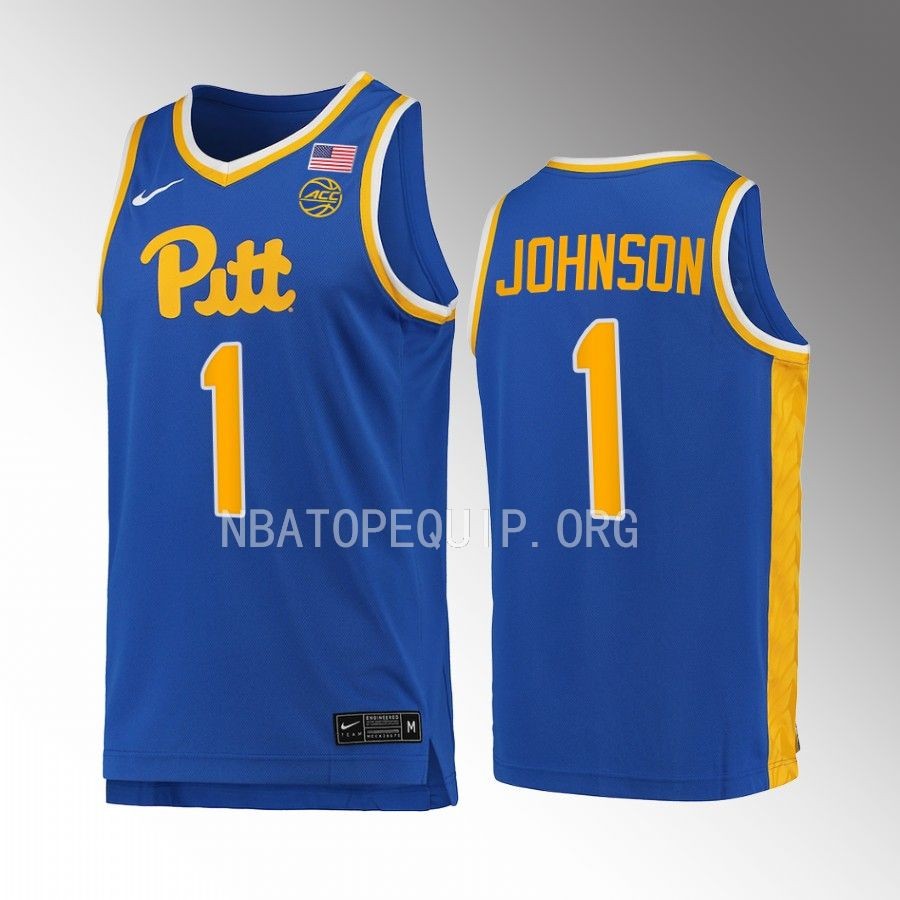 Pitt Panthers Dior Johnson Jersey 2022-23 College  Royal Uniform