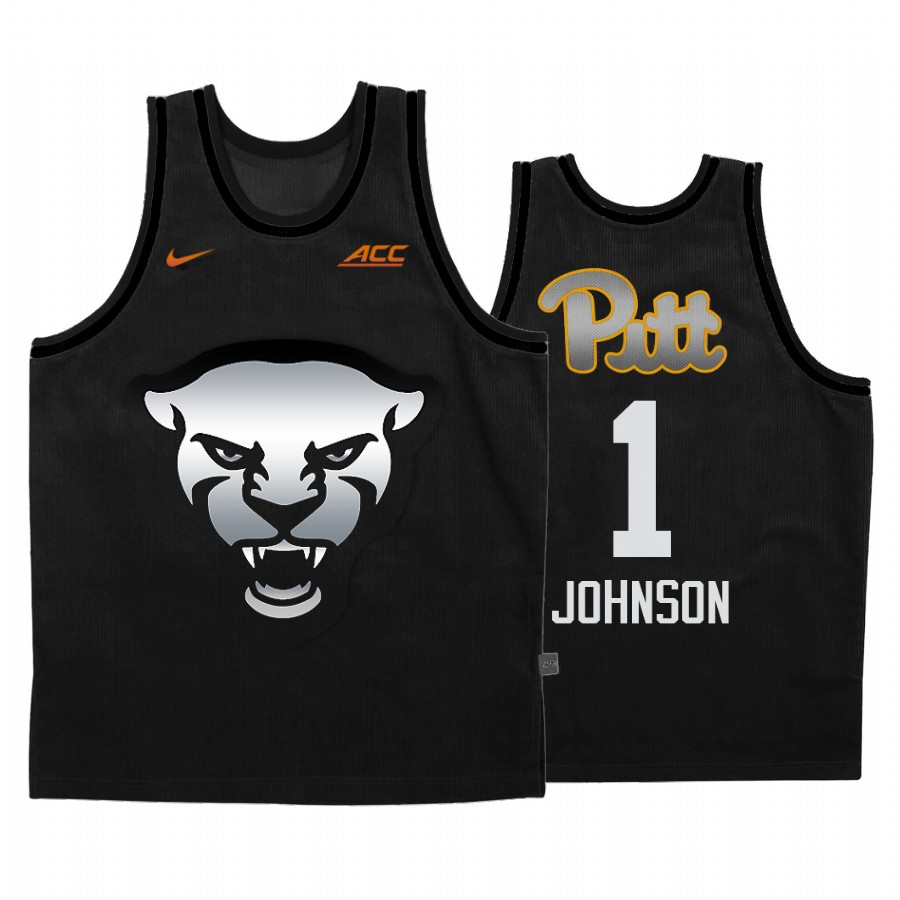 Pitt Panthers Xavier Johnson Jersey 2020-21 Steel City Gray Panther Face