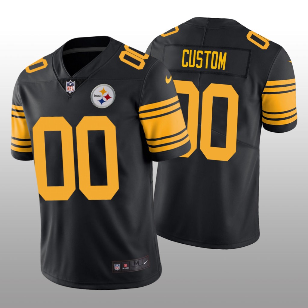 Pittsburgh Steelers #00 Custom Black legend color rush Jersey - Men's
